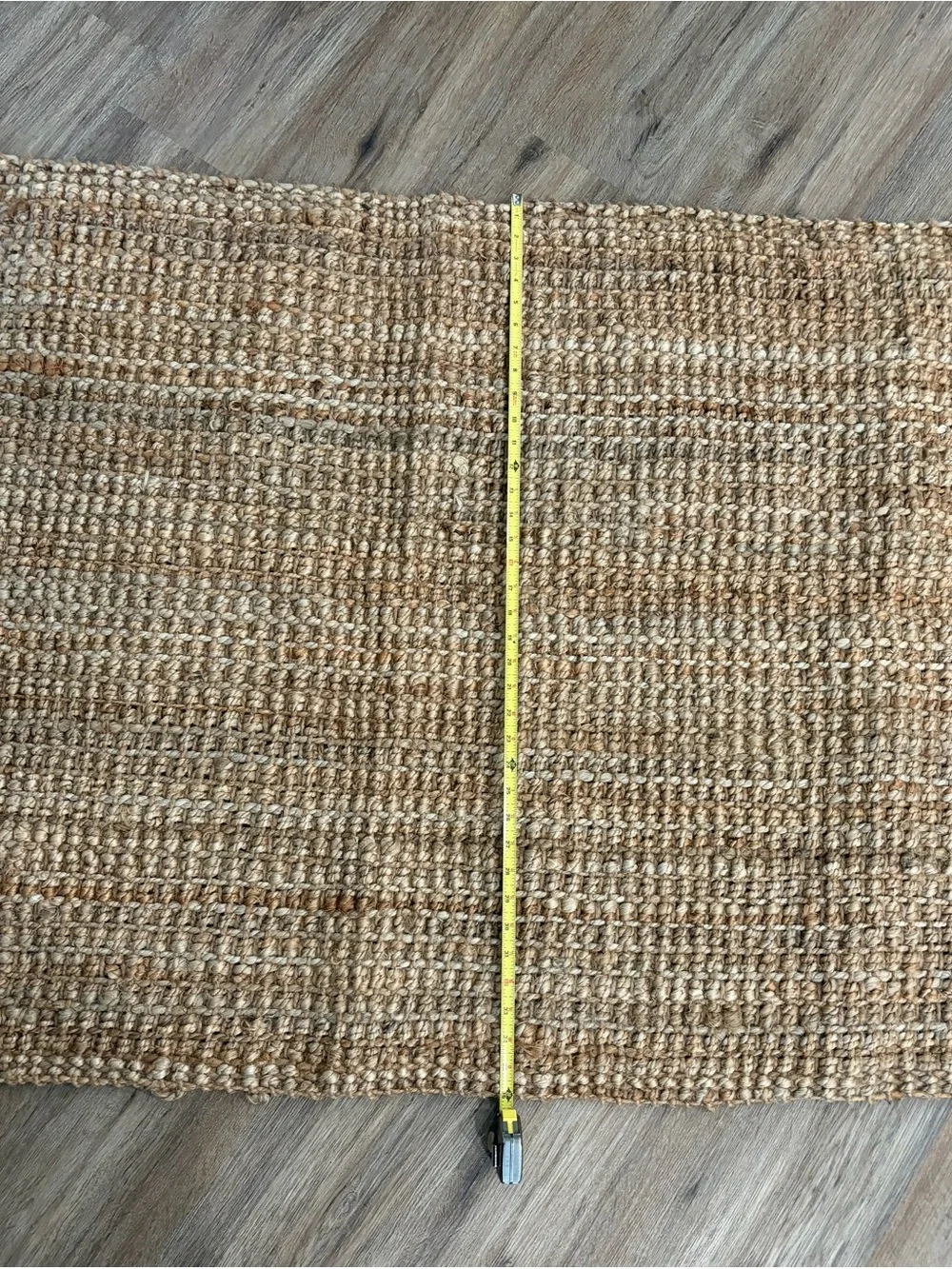 Handwoven Natural Jute Door Mat - Tan